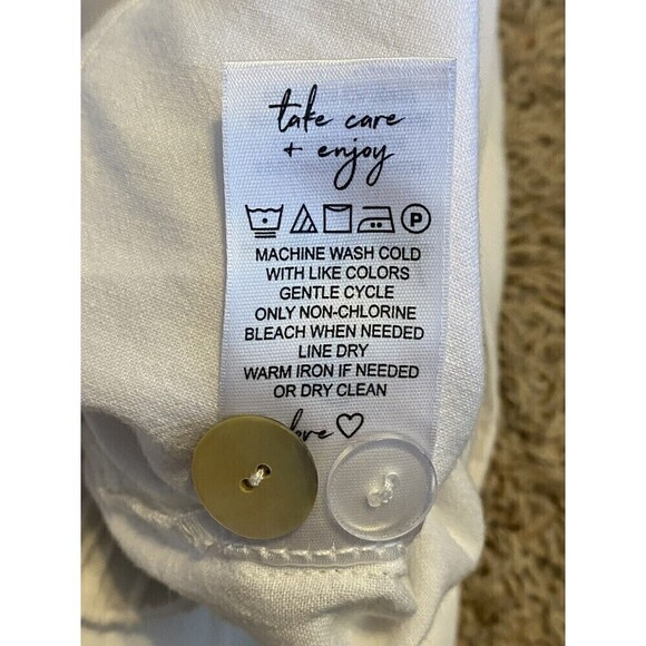 Nic + ZOE Pants Womens Size 12 Wide Leg Linen Blend White Stretch Elastic Waist - Picture 7 of 12